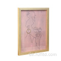 Holzrahmen klassisches Mode rosa Gemälde zur Dekoration